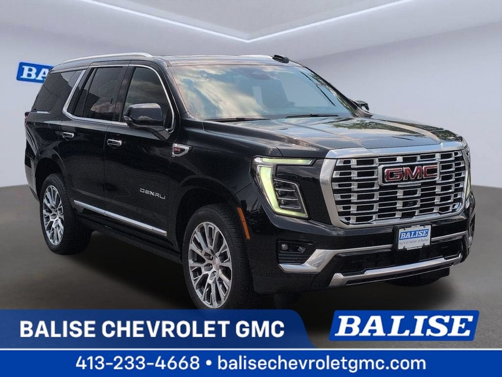 2026 GMC Yukon Denali in Onyx Black — front three-quarter view