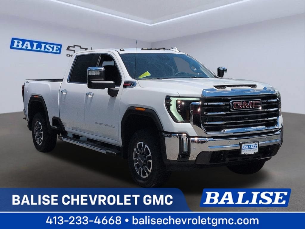 2026 GMC Sierra 2500 HD SLT in Summit White — front three-quarter view