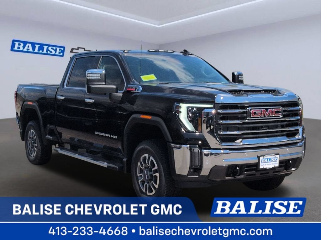 2026 GMC Sierra 2500 HD SLT in Onyx Black — front three-quarter view