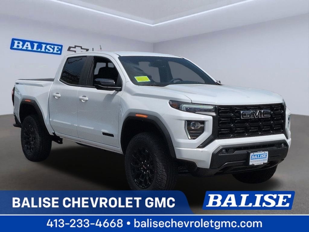 2026 GMC Canyon Elevation in Summit White — front three-quarter view