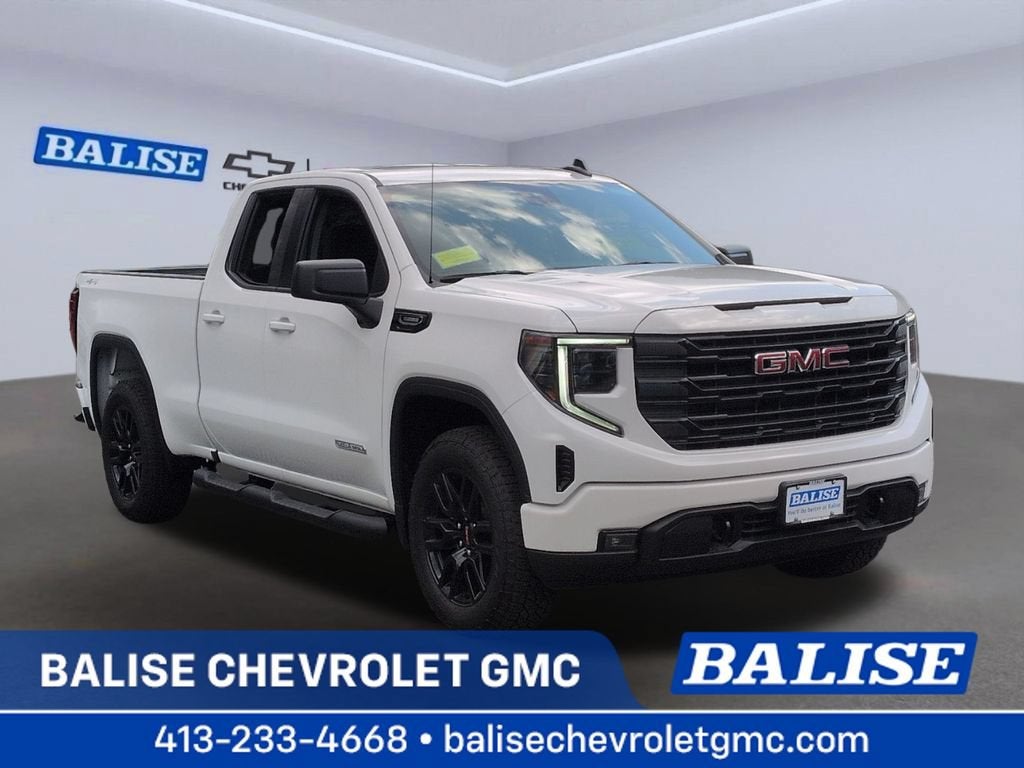 2026 GMC Sierra 1500 Elevation in Summit White — front three-quarter view