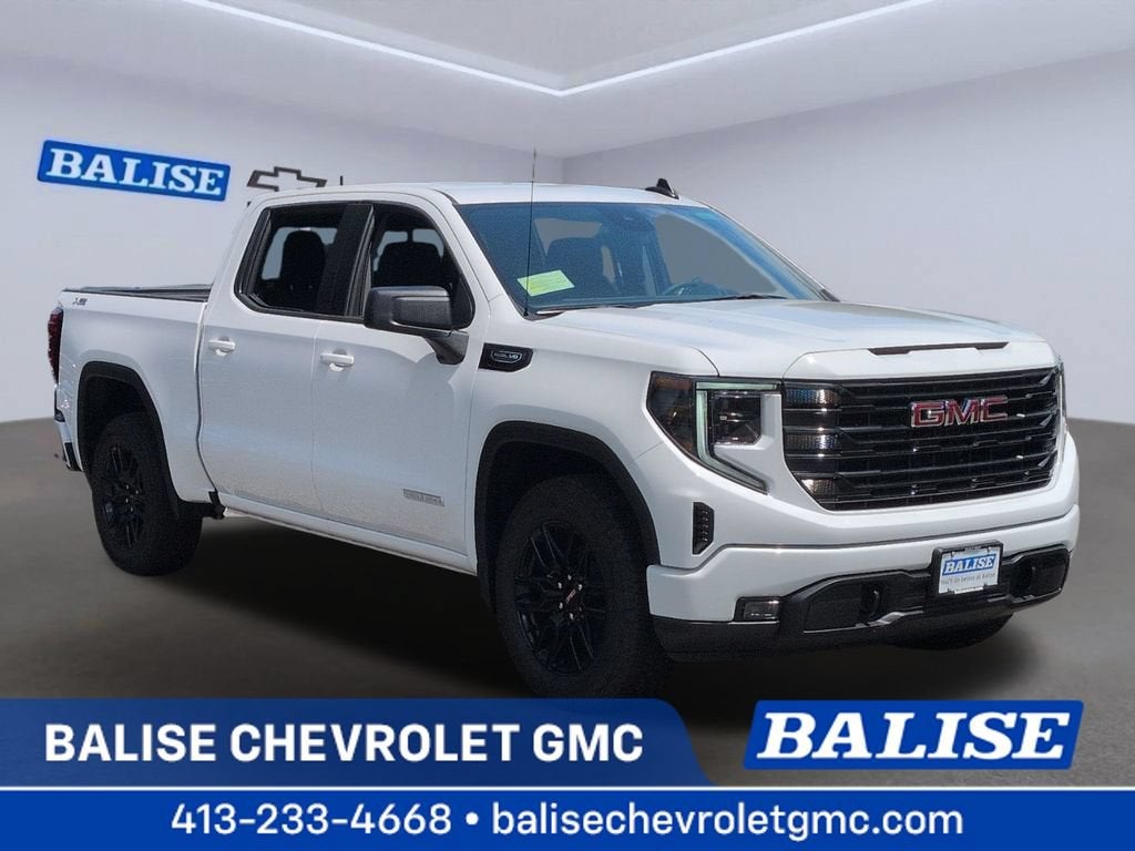 2026 GMC Sierra 1500 Elevation in Summit White — front three-quarter view