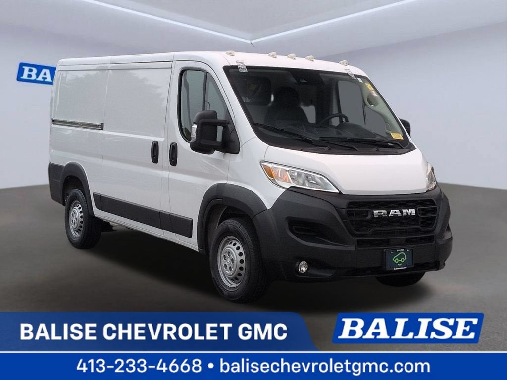 2025 RAM ProMaster Cargo Van Tradesman in Bright White Clearcoat — front three-quarter view