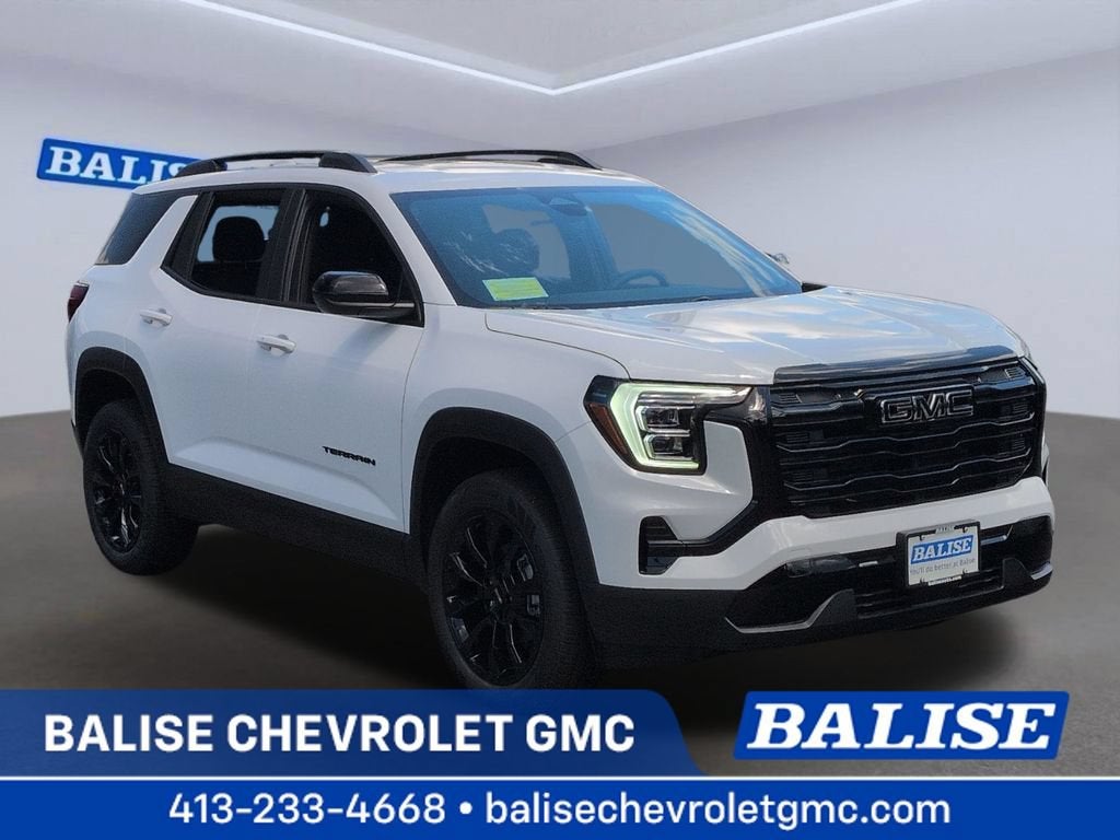 2026 GMC Terrain Elevation in Summit White — front three-quarter view