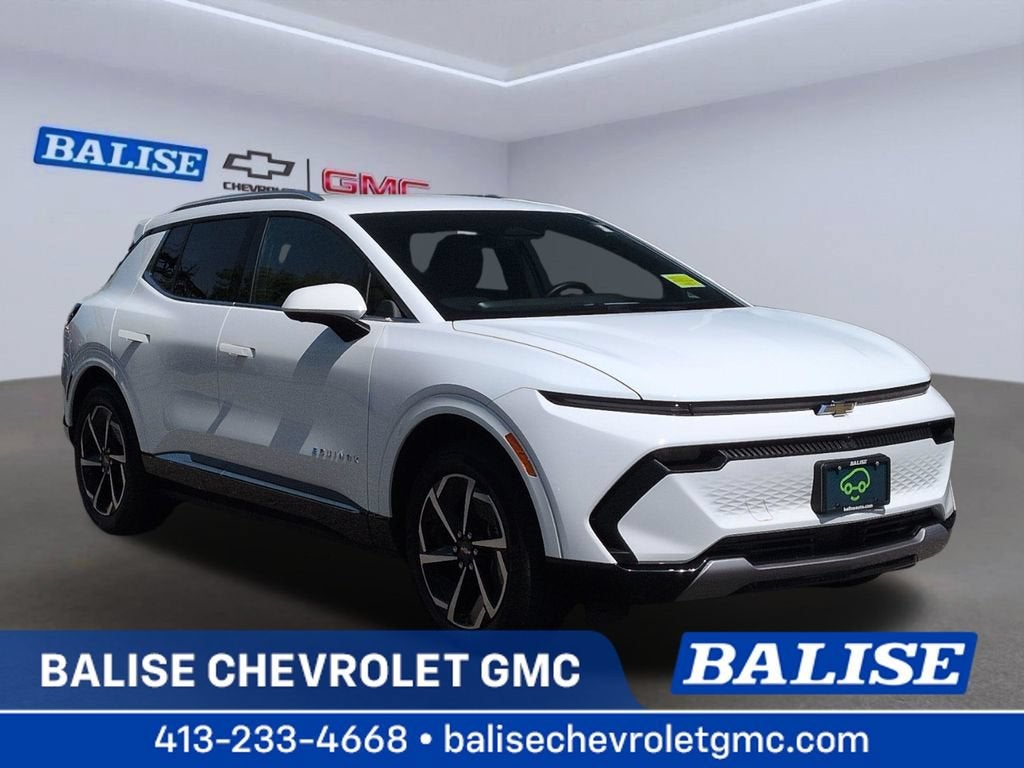 2025 Chevrolet Equinox EV LT in Summit White — front three-quarter view