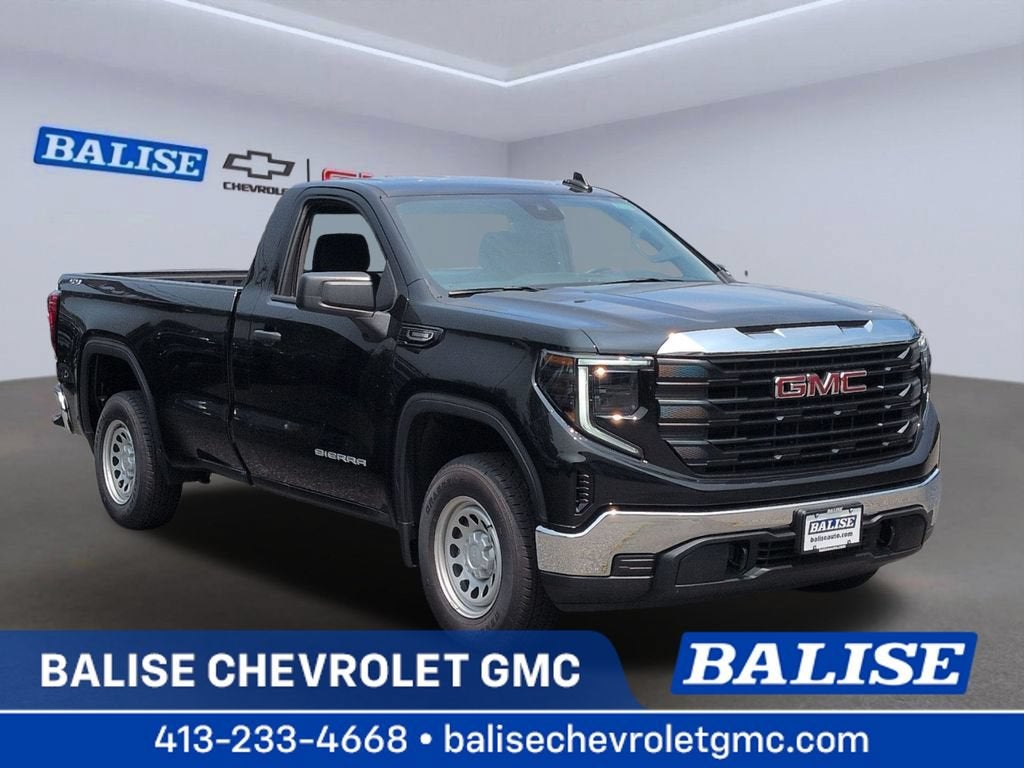 2026 GMC Sierra 1500 Pro in Onyx Black — front three-quarter view